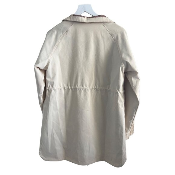 Liv Outdoor Womens Natural Beige Lightweight Jacket W/ Tropical Print Lining - Picture 6 of 6